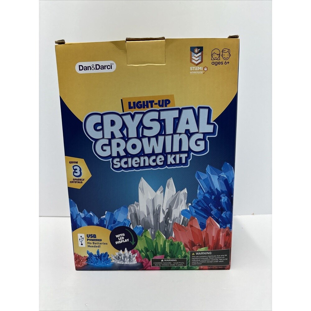 Dan&Darci Light‎ up Crystal Growing Science Kit W/LED Display USB Powered